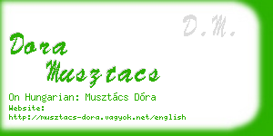 dora musztacs business card